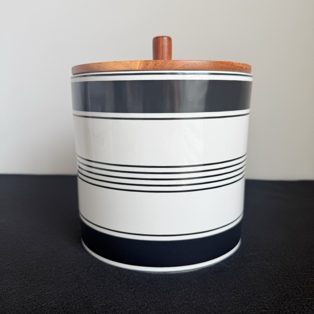 Kate Spade New York‎ Concord Square Lenox Canister Black And White Stripped
